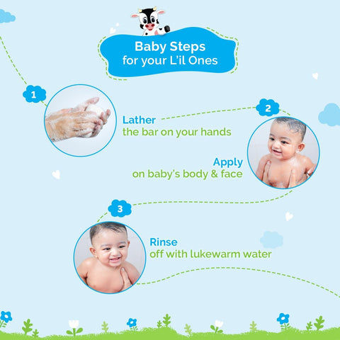 Mamaearth Milky Soft Baby Bathing Bar with Oats, Milk & Calendula - 75g x 2 - Image 6