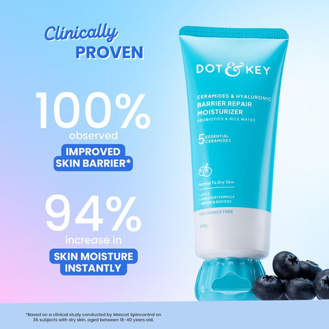 Dot & Key Ceramides Face Moisturiser with Hyaluronic Acid - Barrier Repair Cream, 100g - Image 5
