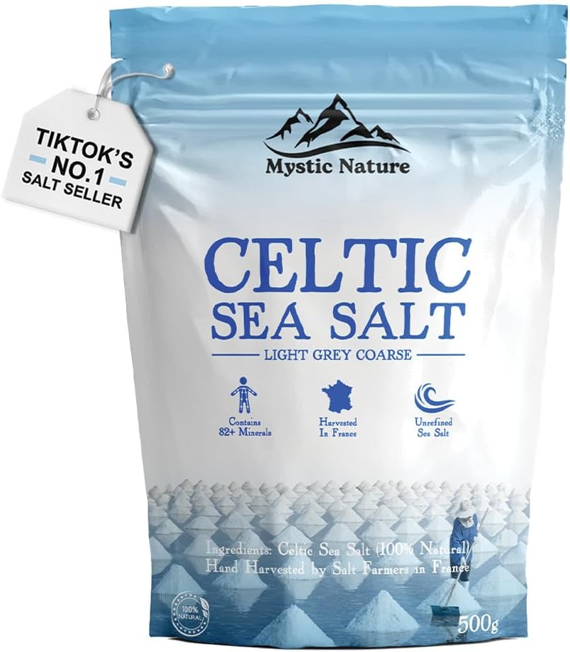 Mystic Nature Celtic Sea Salt - 100% Natural Unrefined, 500g