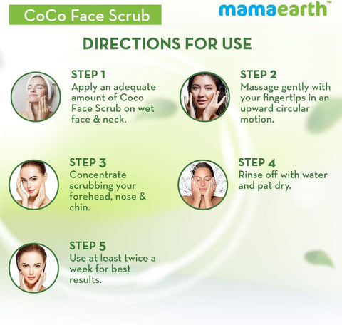 Mamaearth CoCo Face Scrub with Coffee & Cocoa - 100g - Image 7