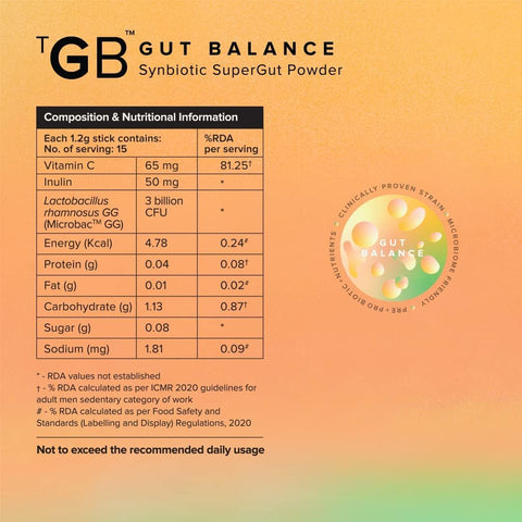 The Good Bug Gut Balance SuperGut Stick - Probiotics, Inulin & Vitamin C - 30 Days (Pack of 3) - Image 5