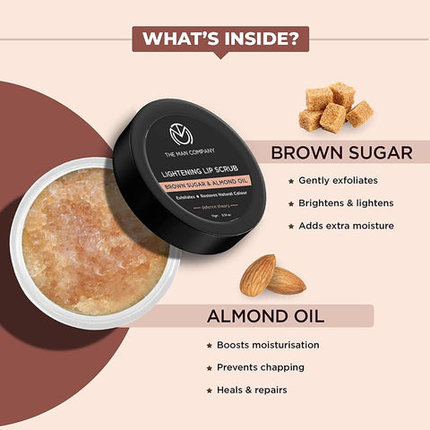 The Man Company Lip Scrub - Brown Sugar & Almond Oil, 10g - Image 5
