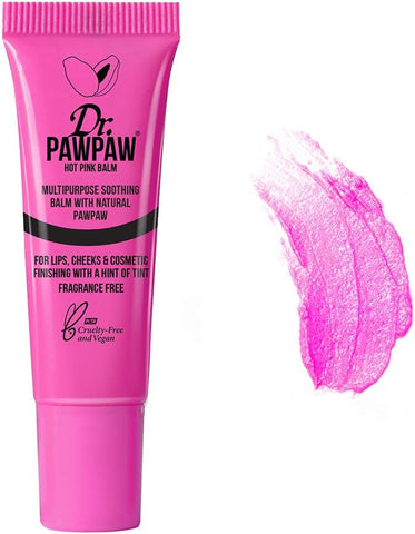 Dr. Pawpaw Hot Pink Balm for Lips and Skin - Tinted, Natural Ingredients - 10ml - Image 2