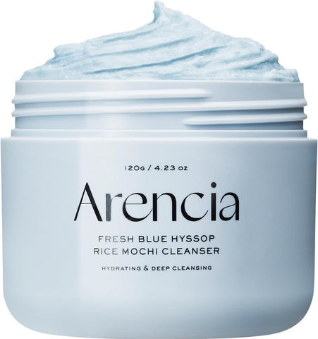Arencia Fresh Blue Hyssop Rice Mochi Face Cleanser - Exfoliating Scrub 120g