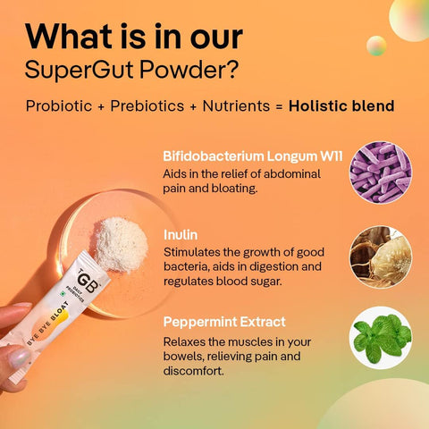 The Good Bug Bye Bye Bloat Stick - Probiotic Prebiotic Synbiotic Supplement, 2.5 Billion CFU, 30-Day Pack - Image 3