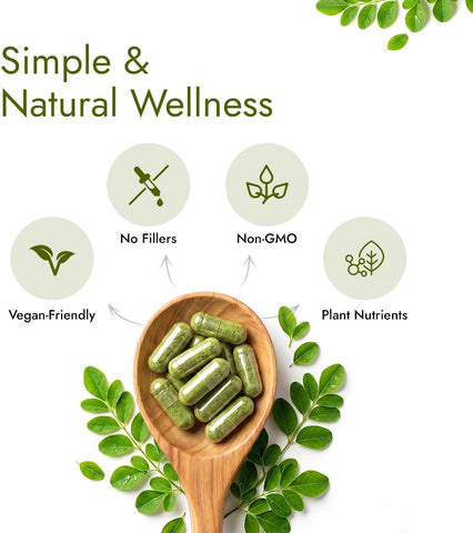 Kapiva Moringa Capsules 500mg - Ayurvedic Herbal Vitamins - 60 Veg Capsules - Image 4