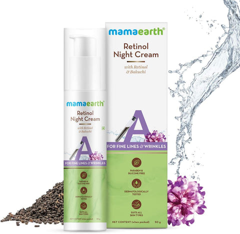 Mamaearth Retinol Night Cream with Bakuchi - Anti-Aging Treatment, 50g - Image 2