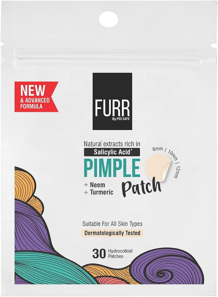 Pee Safe Hydrocolloid Acne Relief Patches with Neem & Calendula Oil - 30 Pack