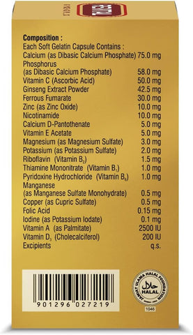 Revital Ginseng Plus Vitamins & Minerals Capsules - 30 Count - Image 4