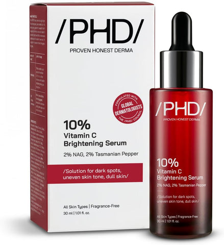 PHD 10% Vitamin C Brightening Face Serum - Antioxidant Blend, 30ml