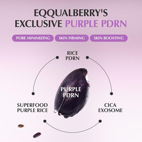 Eqqualberry Purple PDRN Serum - Vegan Collagen, Niacinamide & CICA, 30ml - Image 5