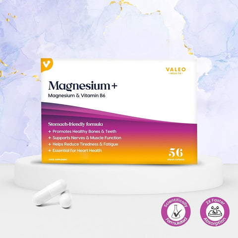 Valeo Magnesium+ with Vitamin B6 Capsules - 56 Count - Image 2