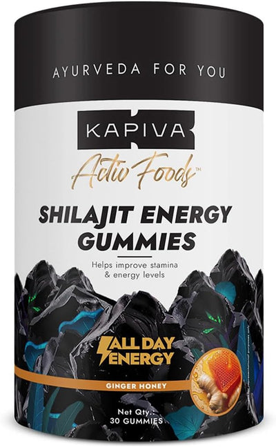 Kapiva Himalayan Shilajit Gummies - Ginger Honey Flavour, 225mg Shilajit per Gummy, 30 Count