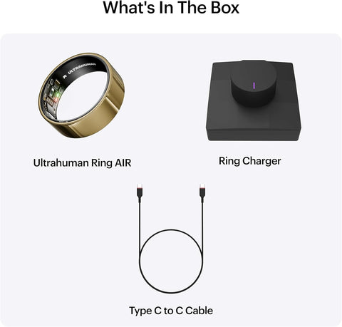 Ultrahuman AIR Smart Ring - Bionic Gold, Size 14, Health Tracker - Image 8