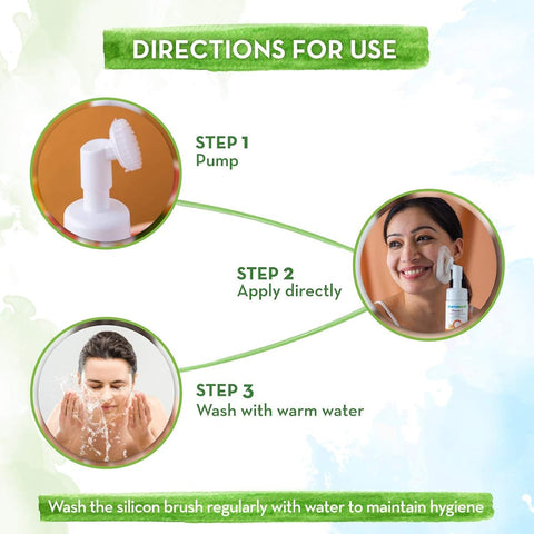 Mamaearth Vitamin C Foaming Face Wash with Silicone Brush - 150ml - Image 6