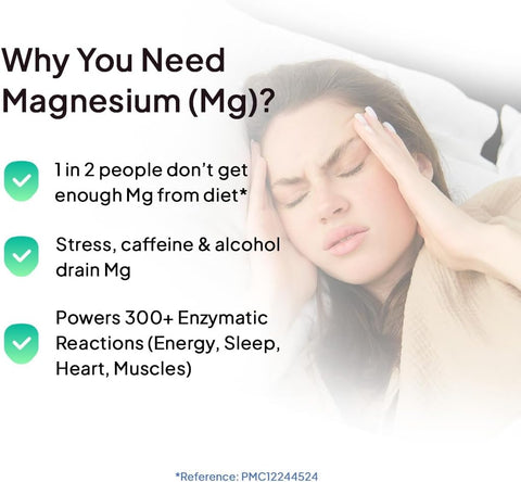 Miduty Chelated Magnesium Bisglycinate with Vitamin B6 - High Absorption 60 Veg Capsules - Image 4
