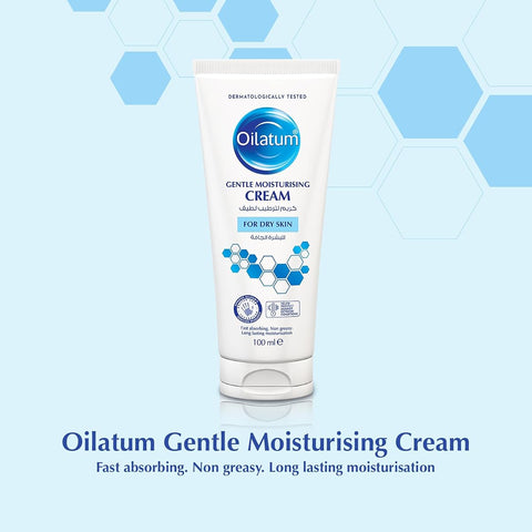 Oilatum Gentle Moisturising Cream - Fast Absorbing, Non-Greasy - 100ml - Image 2
