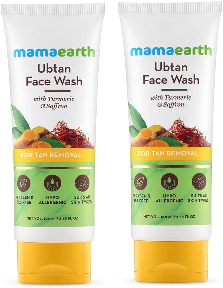 Mamaearth Ubtan Face Wash - Turmeric & Saffron, For Tan Removal - 100ml