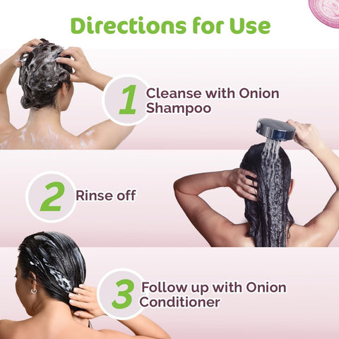 Mamaearth Onion Anti Hairfall Shampoo & Conditioner Combo - 250ml Each - Image 6