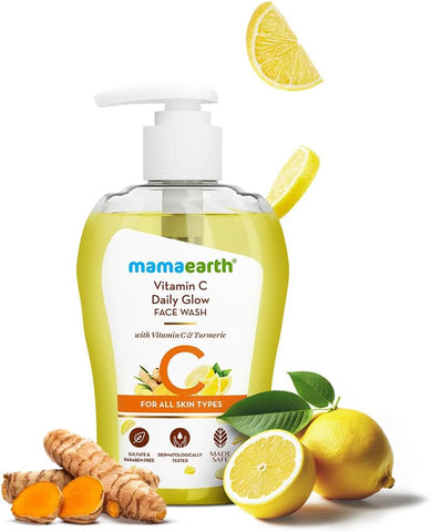 Mamaearth Vitamin C Face Wash with Turmeric & Aloe Vera - 250ml - Image 2