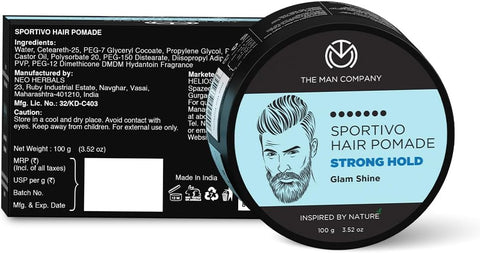 The Man Company Sportivo Hair Styling Pomade Wax - Strong Hold, Pro Vitamin B5, 100g - Image 8