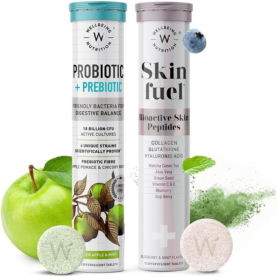 Wellbeing Nutrition Probiotic & Prebiotic + Skin Fuel - 36 Effervescent Tablets