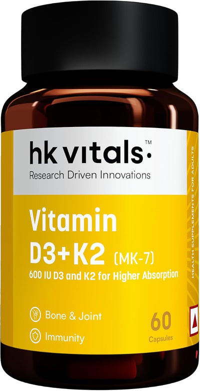 HK Vitals Vitamin D3 600 IU Capsules with Sunflower Oil - 60 Count