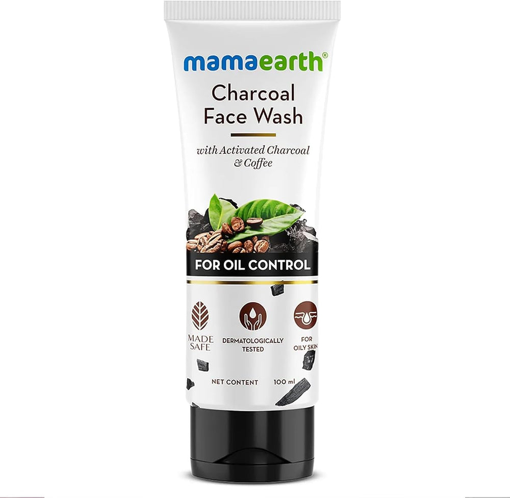 Mamaearth Charcoal Face Wash with Activated Charcoal, Coffee & Clay - 100ml