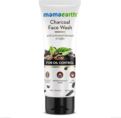 Mamaearth Charcoal Face Wash with Activated Charcoal, Coffee & Clay - 100ml