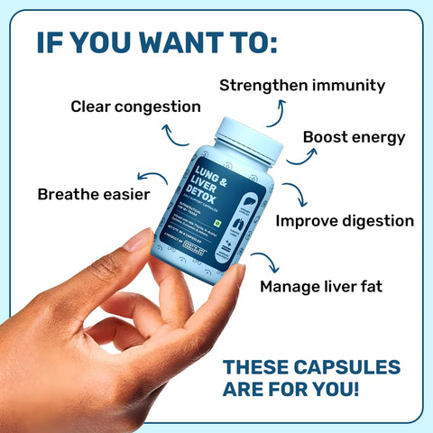 What'S Up Wellness Lung & Liver Detox Supplement Capsules 30