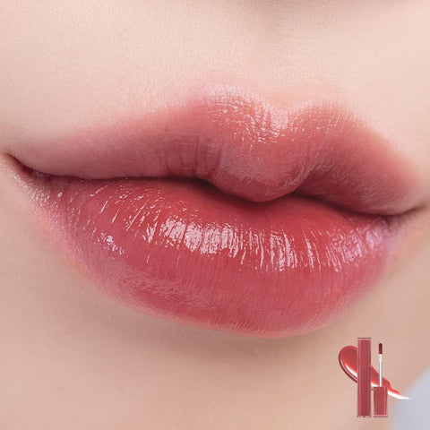 Rom&Nd Dewy·Ful Water Tint 03 If Rose - Glossy Liquid Lipstick, 5.0g - Image 2