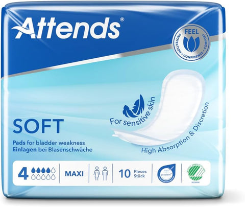 Attends Soft 4 Super Pads - Discreet Bladder Protection - 12 x 10 - Image 2