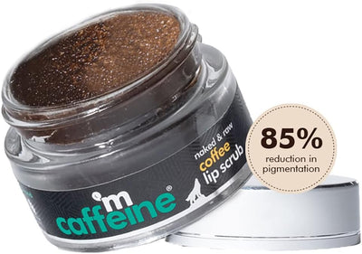mCaffeine Coffee Lip Scrub - Pure Arabica, Cold-Pressed Coconut Oil, 12g