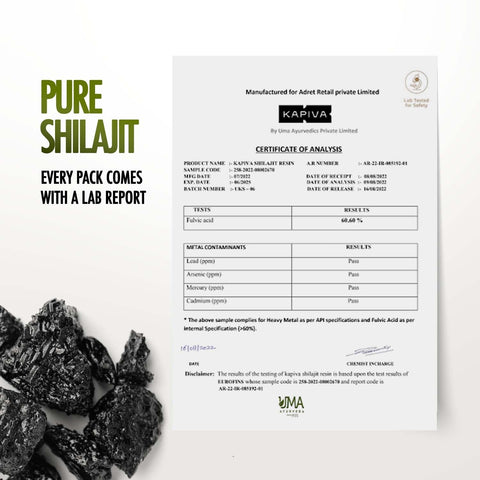 Kapiva Himalayan Shilajit/Shilajeet Resin 40g - For Endurance and Stamina | Contains Lab Report