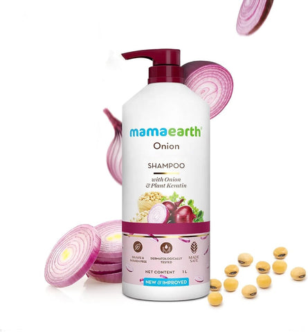 Mamaearth Onion Shampoo - Plant Keratin for Hair Fall Control - 1 Litre - Image 2