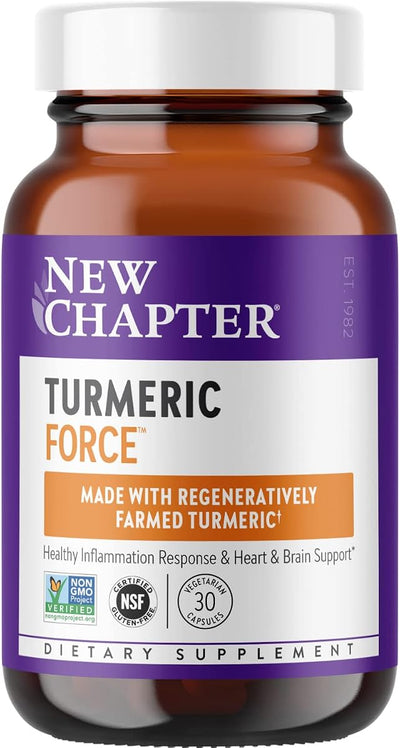 New Chapter Herbal & Ayurvedic Turmeric Force - 30 Vegetarian Capsules