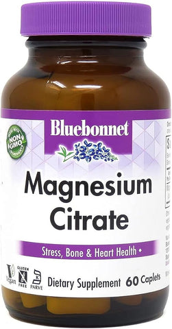 BlueBonnet Magnesium Citrate 400mg - 60 Vegan Caplets