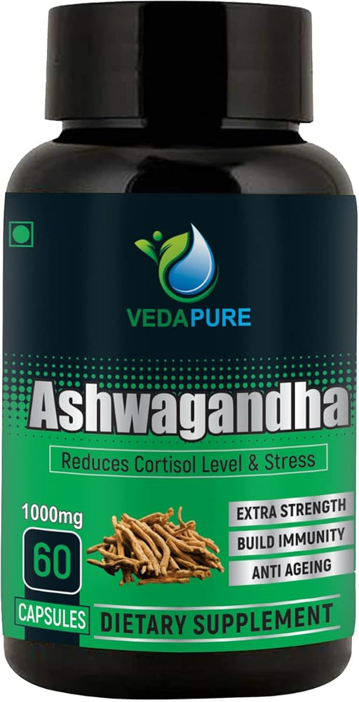 Vedapure Ashwagandha Herbal Capsules - 800 mg, 60 Count