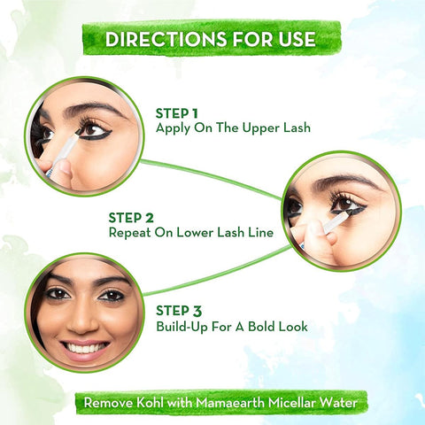 Mamaearth Charcoal Black Long Stay Kajal with Castor Oil & Chamomile, 1.2g - Image 5