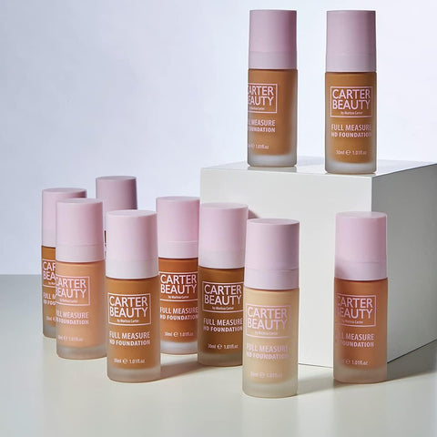 Carter Beauty Full Measure Hd Foundation - Lightweight, Full Coverage Matte Formula - Water-Based, Super Soft Skin Perfector - Vegan And Cruelty Free, Paraben And Sulfate Free - Creme Brulee - 1.01 Oz