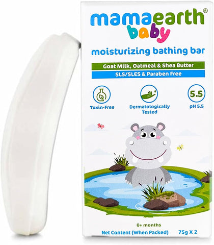 Mamaearth Baby Bathing Soap Bar with Goat Milk & Oatmeal - 75g, Pack of 2 - Image 5