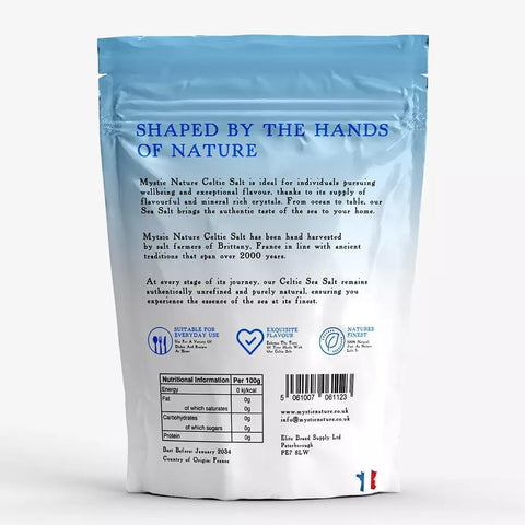 Mystic Nature Celtic Sea Salt - 100% Natural Unrefined, 500g - Image 2