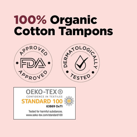 Pee Safe 100% Organic Cotton Tampons, Biodegradable - Regular, 16 Pack - Image 5