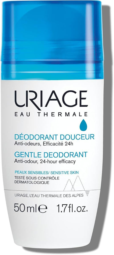 Uriage Gentle Deodorant Roll-On - Alcohol-Free, For Sensitive Skin - 50ml
