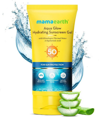Mamaearth Aqua Glow Hydrating Sunscreen Gel - SPF 50 PA++++ with Himalayan Thermal Water & Hyaluronic Acid - 50 ml - Image 4