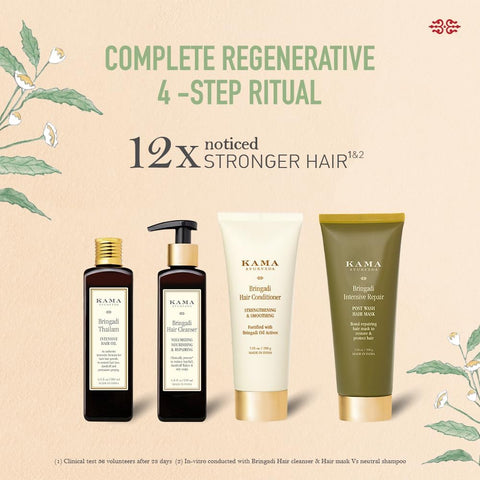 Kama Ayurveda Bringadi Hair Cleanser - Sulphate-Free, Ayurvedic Formula - 200ml - Image 6