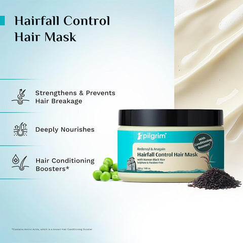 Pilgrim Redensyl & Anagain Hairfall Control Hair Mask with Black Korean Rice - 200ml - Image 4