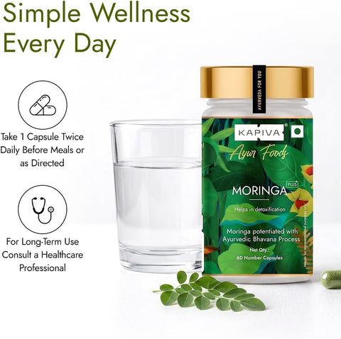 Kapiva Moringa Capsules 500mg - Ayurvedic Herbal Vitamins - 60 Veg Capsules - Image 7