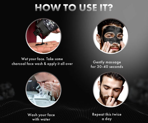 Urban Gabru Activated Charcoal Face Wash for Men - 120g - Image 6