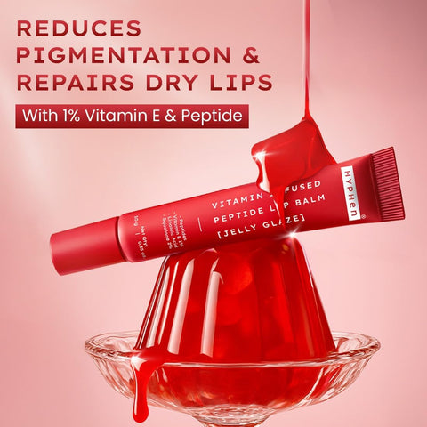 Hyphen Vitamin Infused Peptide Lip Balm Jelly Glaze - Red Tint, 10g - Image 2